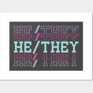 He/They Posters and Art